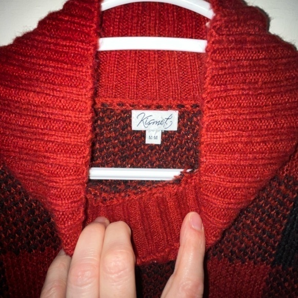 Buffalo Plaid Mock Neck Sweater - Picture 4 of 6